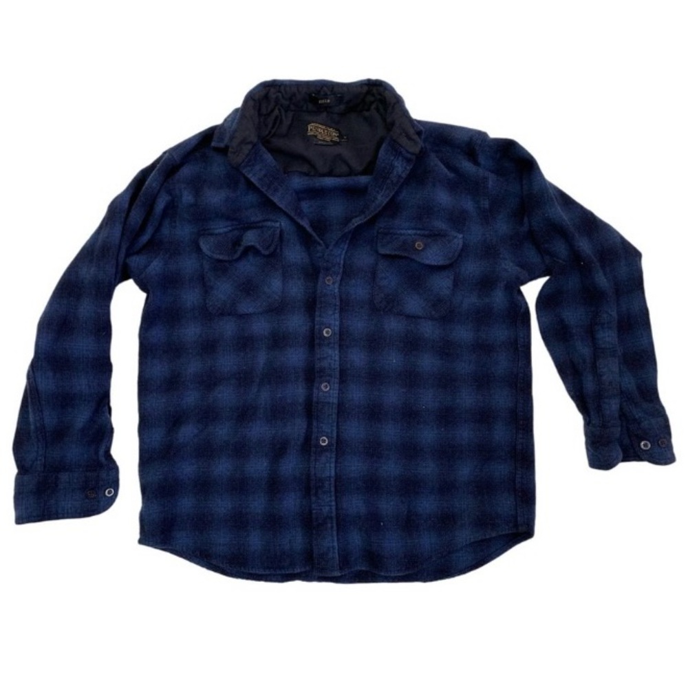 Pendleton Blue & black flannel READ DESCRIPTION